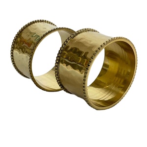 Juego de Anillos para Servilletas con Diseño Impreso en Metal Dorado, Decoración de Mesa para Comedor, Bodas, Fiestas, Hoteles, Restaurantes, Decoración del Hogar - Product Image 3