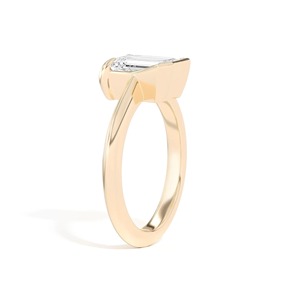 Anillo de Oro Sólido de 14K con Diamante Corte Pera y Bisel Inclinado, Certificado por IGI, para Boda, Compromiso, Aniversario, Regalo, Fiesta - Product Image 1