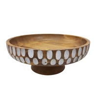Vente en gros en vrac Long support à gâteau en bois et verre de couleur noire avec dôme personnalisé en vrac