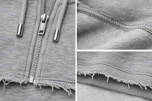 Sudadera con capucha corta y cremallera, extragrande, gris liso, informal, de felpa francesa, sudadera con capucha unisex informal para invierno - Product Image 2