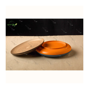 Assiette en bambou réutilisable au design classique, vaisselle écologique, ensemble de vaisselle, sans danger pour les aliments, pour un style de vie plus vert - Product Image 1