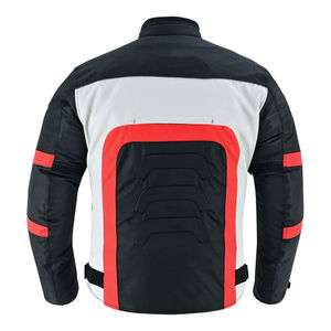Chaqueta de Motociclista de Cuero Genuino para Hombre, Transpirable, Ecológica, Diseño con Bloques de Color, Cuello Alto, Cierre de Cremallera - Product Image 2