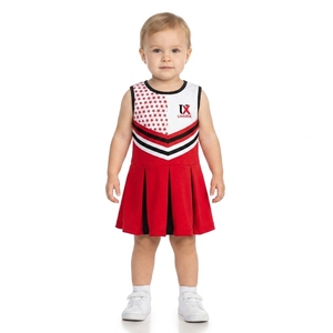 UMIRX Infant Cheerleading <b>Dress</b> Red White <b>Black</b> Stars Print Skirt Style for Toddlers <b>Girls</b> Cheer <b>Dress</b> Sleeveless Star Print - Product Image 1