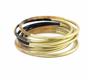 Bracelets en corne de buffle de style nautique, écologiques, polis, de haute qualité, pour femmes et enfants, artisanat Tayyab - Product Image 1