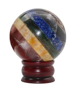 Venta al por mayor 7 Chakra energía piedra esfera bola para la curación espiritual y decoración del hogar ágata bolas comprar de ágata Aameena ágata - Product Image 2
