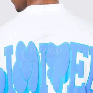 Camiseta con Estampado Puff 3D, Nueva Llegada, en Oferta, Camiseta con Estampado Puff Extra Grande, Camiseta con Estampado Puff de Moda Urbana para Hombre, Nuevo Diseño - Product Image 2