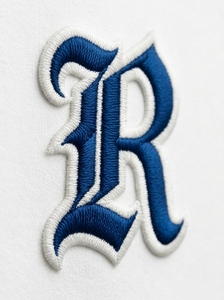 Parche Bordado Personalizado de Alta Calidad con la Letra R Azul, Aplique de Alfabeto Cosido para Accesorios de Ropa - Product Image 2