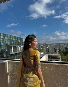 Sari de Tela Bordada Estilo Bollywood KV - Product Image 2