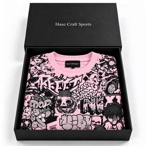 <b>Men's</b> Breathable Plus Size <b>Pink</b> Graphic Print Oversized Hip Hop T-<b>Shirt</b> Short Sleeve Cartoon Streetwear Tee - Product Image 6