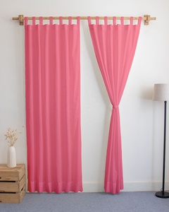 Juego de cortinas de algodón elegantes de alta calidad, lisas y de color sólido, para decoración del hogar y hoteles, cortinas para ventanas y puertas. - Product Image 1