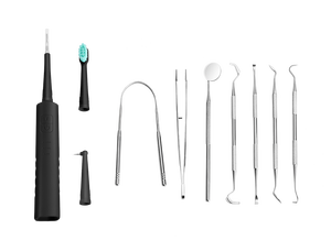 Juego de raspadores dentales manuales multifuncionales de acero inoxidable, herramientas de cuidado bucal plateadas con agarre ergonómico, certificado CE Clase II 2026 - Product Image 3