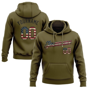 Sudadera de Hombre Negra de Lana Peinada Ecológica para Otoño, con Diseño Novedoso y Bandera de EE. UU. Cosida a Medida, Estilo Vintage, Venta al por Mayor Directa de la Industria - Product Image 1