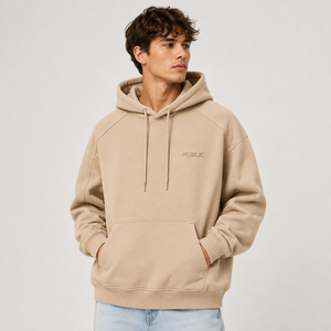 ผู้ผลิตเสื้อฮู้ดดี้สตรีทแวร์แบบ OEM สั่งทำได้ตามต้องการ เนื้อผ้าหนา 90% ผ้าฝ้าย 10% ผ้าโพลีเอสเตอร์ เสื้อฮู้ดดี้ทรงหลวมสวมใส่สบายสำหรับผู้ชาย - Product Image 1