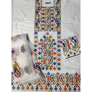 Conjunto de Tela Bordada Annisa Akerfi - Elegante Traje Largo para Mujer con Características de Secado Rápido y Sin Arrugas - Product Image 3