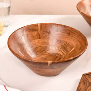 Bol en bois jetable sans BPA, fait main, design minimaliste, finition naturelle non enduite, pour fruits et collations, bol de cuisine écologique - Product Image 2