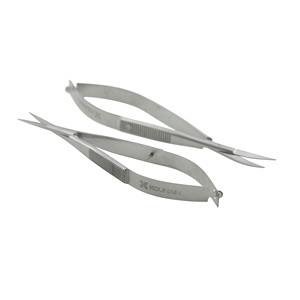 กรรไกรสเตนเลสซาติน12ซม. ความคมชัดขนาดเล็กสำหรับตัดขนบนใบหน้าโค้งตรงรูจมูกหนวดใช้สำหรับทำเล็บ - Product Image 5