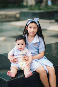 Boutique Jorah ligero Material Oxford Diseño a rayas niñas vestido elegante verano ropa escolar Casual marinero vestido ODM - Product Image 5