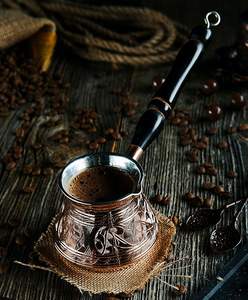 Cafetera de Metal Hecha a Mano para Cafeterías o Cocinas Domésticas, Adorno de Alta Calidad, Cafetera Pulida - Product Image 1