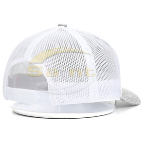 Gorras Trucker para Hombre, Ropa de Exterior, Logotipo Personalizado OEM, Precio de Fábrica, Modernas, Transpirables, Elegantes, Azules y Blancas, de Malla, Ajustables - Product Image 4