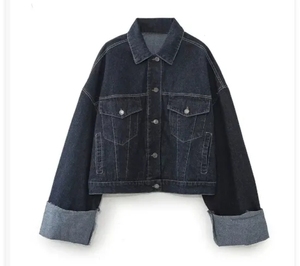 Loose Smooth Urban Style Denim Suit Elegant Casual Wide Leg Long <b>Pant</b> Comfortable Suit - Product Image 5