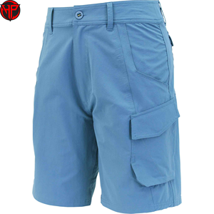 <b>Light</b> blue cargo shorts Quick dry breathable hiking shorts Unisex casual utility wear Wholesale Outdoor Shorts - Product Image 4