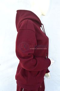 Sweat à capuche streetwear anti-rides personnalisé haut de gamme pour femme, 100 % coton molletonné, imprimé sérigraphié, OEM ODM Marque Privée - Product Image 3