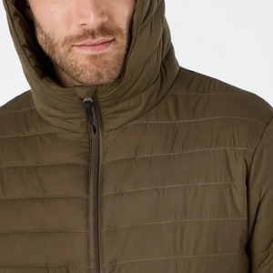 Veste d'hiver matelassée pour homme de haute qualité personnalisée, en toile, à capuche, coupe-vent, respirante, pour l'extérieur - Product Image 5