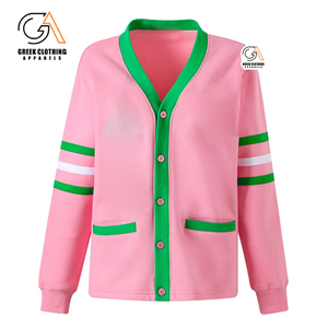 Suéter Cárdigan Largo de Punto Abierto por Delante para Mujer, Moda Alpha Kapa Soror, Otoño-Invierno, Venta al Por Mayor - Product Image 4