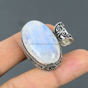 Pendentif en argent sterling 925, collier pendentif fait main, bijoux en pierre de lune, cadeau de Noël pour elle - Product Image 4