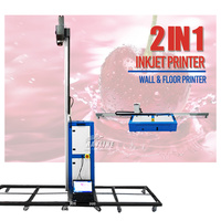 Impresora de suelo de pared Vertical 3D de alta calidad 2 en 1 con cabezal de impresión TX800 tinta UV máquina de impresión de pared interior y exterior