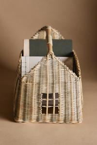 Panier de rangement artisanal en osier, panier organisateur en rotin naturel, panier décoratif pour chambre d'enfant, salle de jeux, rangement de jouets - Product Image 5