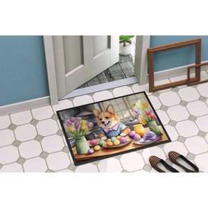 Felpudo decorativo de Corgi de Pascua, antideslizante, lavable, de pila baja, para interiores y exteriores, 18H X 27W, alfombrilla para puerta Delantera para entrada - Product Image 4
