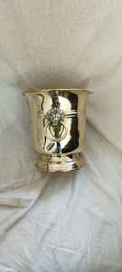 Seau à glace en laiton de fabrication indienne, refroidisseur à vin avec poignées, finition dorée vintage pour bar, mariage, décoration de fête, vente en gros - Product Image 5