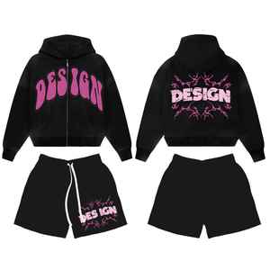 Survêtements d'été unisexes personnalisés imprimés, sweats à capuche décontractés, shorts et bermudas brodés, style unique, services de qualité supérieure inclus - Product Image 2