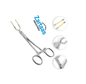 Pinza manual Keramo Grip de 14.5 cm, TC, para sujeción de coronas radiales, con mandíbula de acero inoxidable y puntas de diamante - Product Image 2