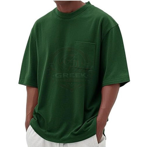 T-shirts surdimensionnés de qualité supérieure pour hommes, en coton doux, à épaules tombantes, pour un style streetwear quotidien, fabricant et fournisseur OEM ODM - Product Image 5