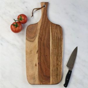 Planche à servir en bois d'acacia avec poignée, bloc de boucher Craftera Exports - Product Image 1