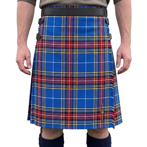 Kilt écossais traditionnel pour homme, vert, noir, rouge, à carreaux, en mélange de laine, tenue formelle, taille 34 - Product Image 1