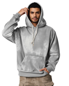 Vintage Style <b>Men</b> 100% Cotton Winter Oversized <b>Hoodie</b> with Drop Shoulder Fleece Sweatshirt - Product Image 2