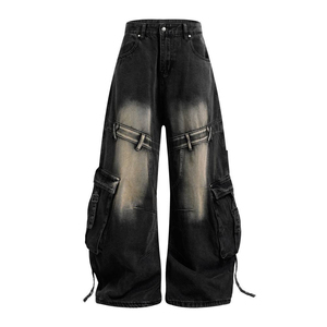 2026 Custom <b>Men's</b> Casual Canvas Denim Straight Fit <b>Jeans</b> Classic Blue Breathable Eco-Friendly Lightweight Low MOQ Production - Product Image 2