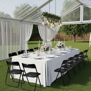 Lot de 10 chaises pliantes en plastique de qualité commerciale, portables et empilables, modèle D0100XU3CRV D01027H2BTA pour événements intérieurs et extérieurs, maison - Product Image 4