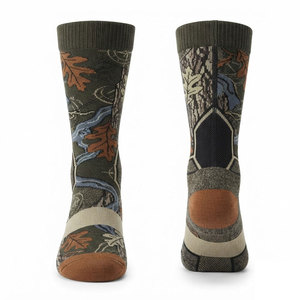Heavy Duty Hunting Socks Breathable Crew Socks Reinforced Heel Toe for Outdoor Hiking Trekking Fishing and <b>Work</b> <b>Boots</b> - Product Image 1