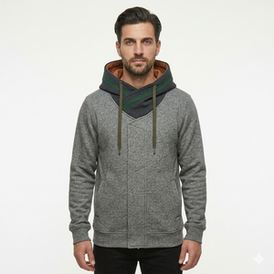 Sudadera cómoda con capucha para hombre, sin cremallera, corte regular, con bolsillo frontal tipo canguro, tela suave y cálida, estilo casual. - Product Image 2