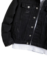 Vestes en jean d'hiver pour hommes de haute qualité, respirantes, séchage rapide, personnalisables, grandes tailles, 100 % coton, style streetwear, délavées à l'acide