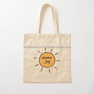 Sac fourre-tout en toile de coton personnalisable avec impression, sac à main en toile, sac à bandoulière, sac de courses en toile unie, sac de rangement pour vêtements - Product Image 1