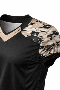 Tenue de football américain en gros, kit sportif respirant en tissu mesh, sublimation numérique, camouflage personnalisé, design athlétique haut de gamme - Product Image 4