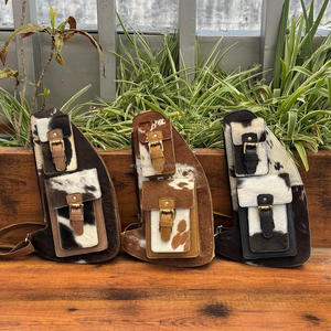 Wholesale <b>Men</b> & Women Cowhide Leather Chest <b>Bag</b> Portable Fashion Casual Crossbody <b>Shoulder</b> <b>Bag</b> Wearable Outdoor Sports Sling <b>Bag</b> - Product Image 5