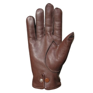 Gants de conduite en cuir véritable marron de haute qualité pour hommes, vente en gros, hiver, gants personnalisés pour la conduite automobile - Product Image 3