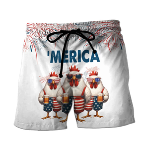 Funny Kung Fu Chicken Pattern Beach Shorts Summer Fashion <b>Mens</b> Kids 3D Animals Printed Board Short Casual Oversized Swim <b>Trunks</b> - Product Image 4