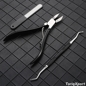 Professional Manicure <b>Nail</b> <b>Kit</b> Stainless Steel Portable Set with Clipper File Scissors in Black Bag with Costum Logo - Product Image 4